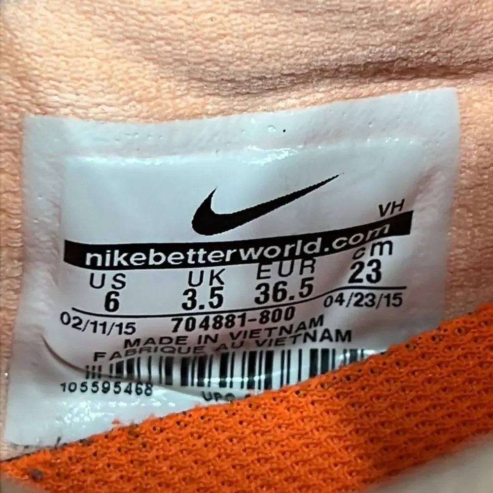 Nike FS Lite Run 2 Premium Sunset Glow Orange 704881-800 Running Shoes Womens 6